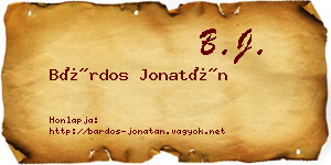 Bárdos Jonatán névjegykártya